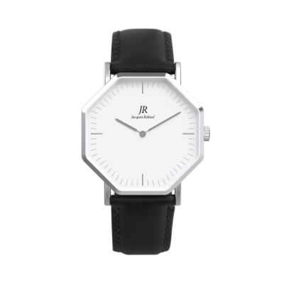 Premier Classic Silver Women Black Strap Main