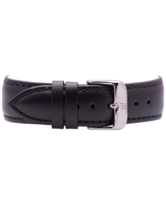 Jacques Reboul Black Strap with Silver Buckle