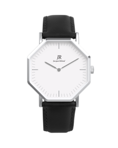 Premier Classic Silver Men Black Strap Main