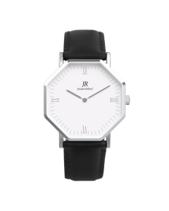 Premier Roman Silver Unisex Black Strap Main